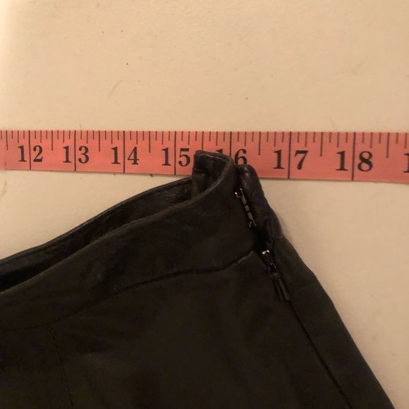 WYETH by TODD MAGILL large ultra soft leather midi circle skirt ••ON TREND - Picture 9 of 13